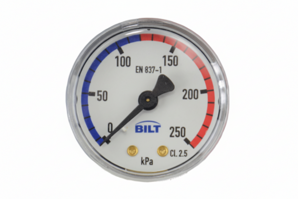 PRESSURE GAUGE CENTRE BACK MOUNT